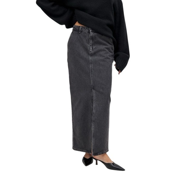 NA-KD Slit Detailed Maxi Denim Skirt - Picture 1 of 8
